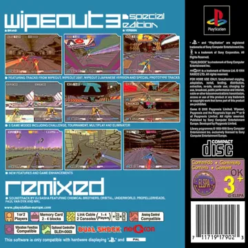 WipEout 3 (US) box cover back